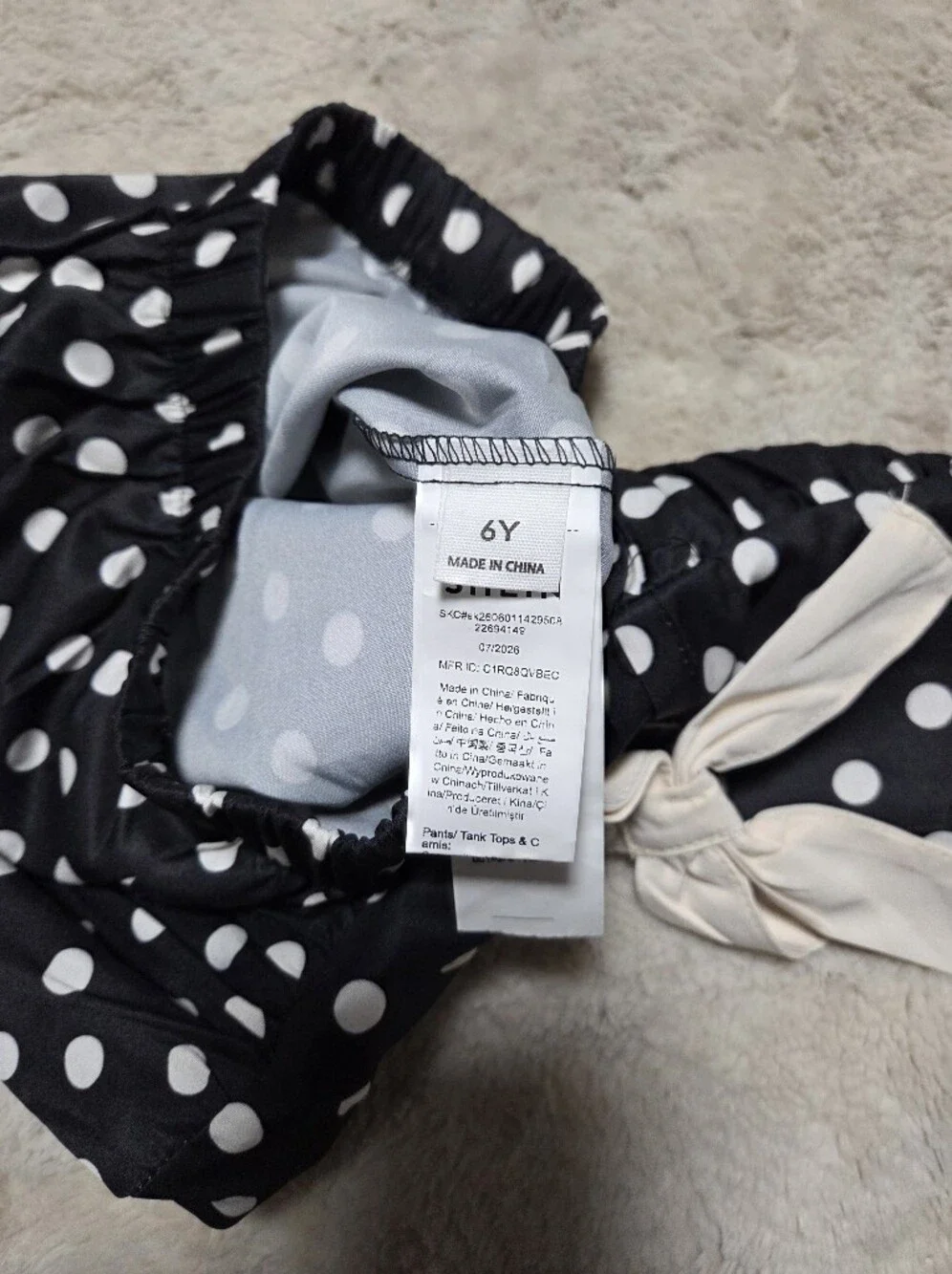 SHEIN Light Gray Polka Dot Ruffled Tank Top